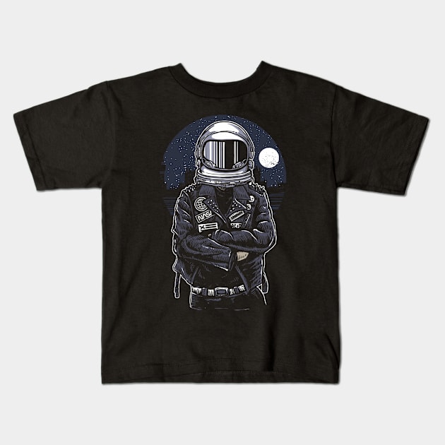 Astronaut Rebel Kids T-Shirt by drewbacca